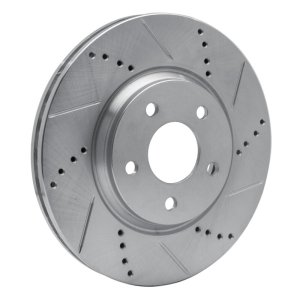 Chevrolet HHR Brake Rotor (1) - Front Right - R1 Concepts - Drilled & Slotted - Silver - `04-`12